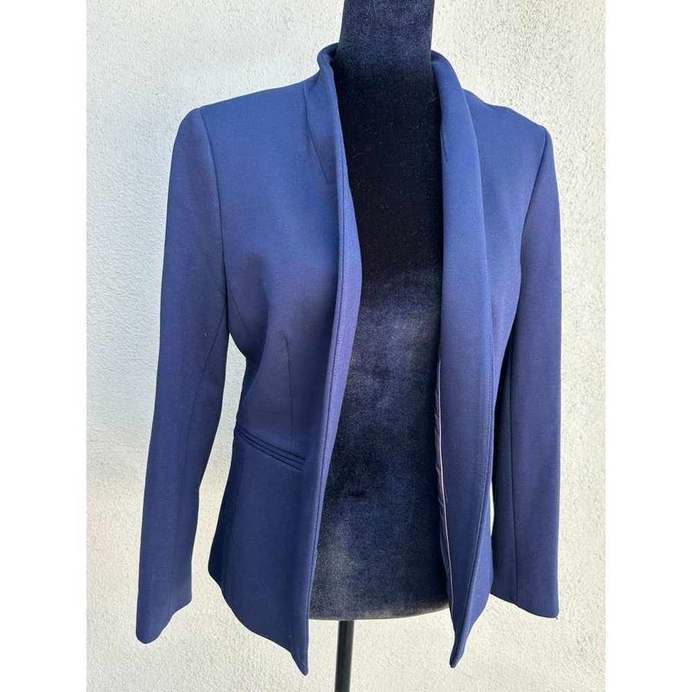 J.Crew 365 Womens Navy Blue Open Front Blazer Jacket H2743 Size 6